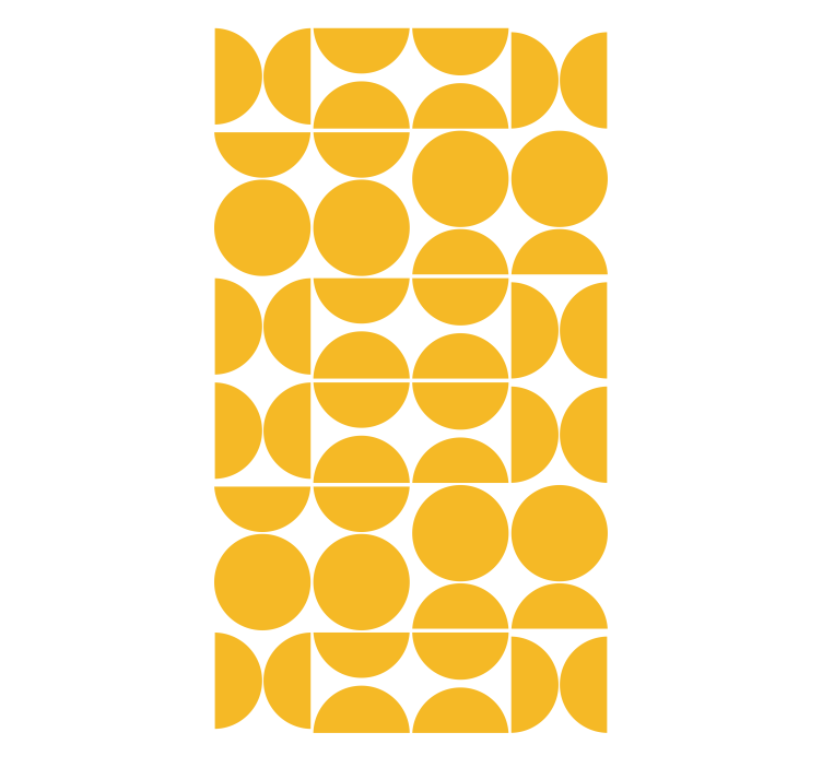 Modern wallpaper overlapping yellow circles - TenStickers