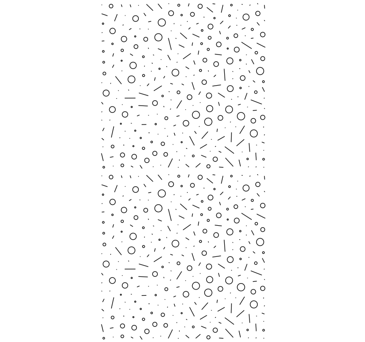 Modern wallpaper with black and white shapes pattern - TenStickers