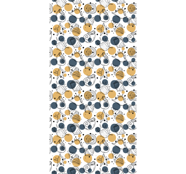 Modern wallpaper with a shell pattern - TenStickers