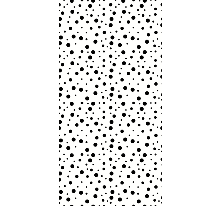 Modern wallpaper with black dots on white - TenStickers