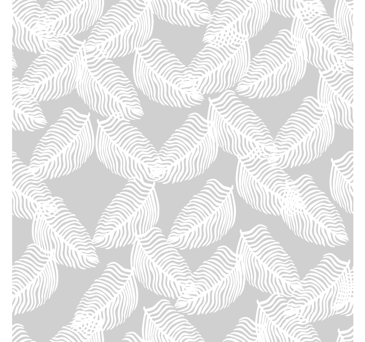 Modern wallpaper in grey minimalist floral design - TenStickers