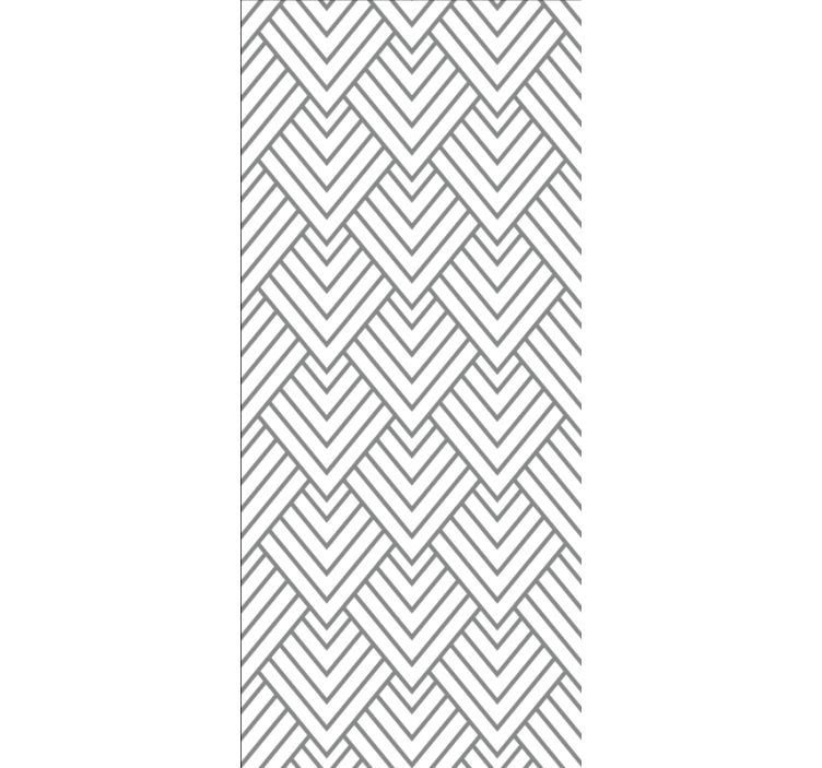 Bathroom wallpaper in grey chevron design - TenStickers