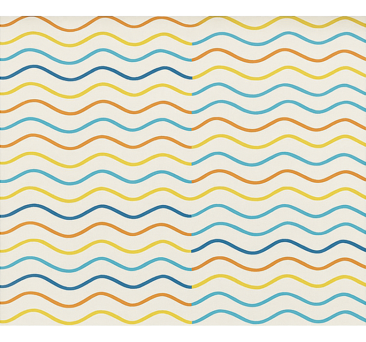 Teenager wallpaper in colorful wavy lines - TenStickers