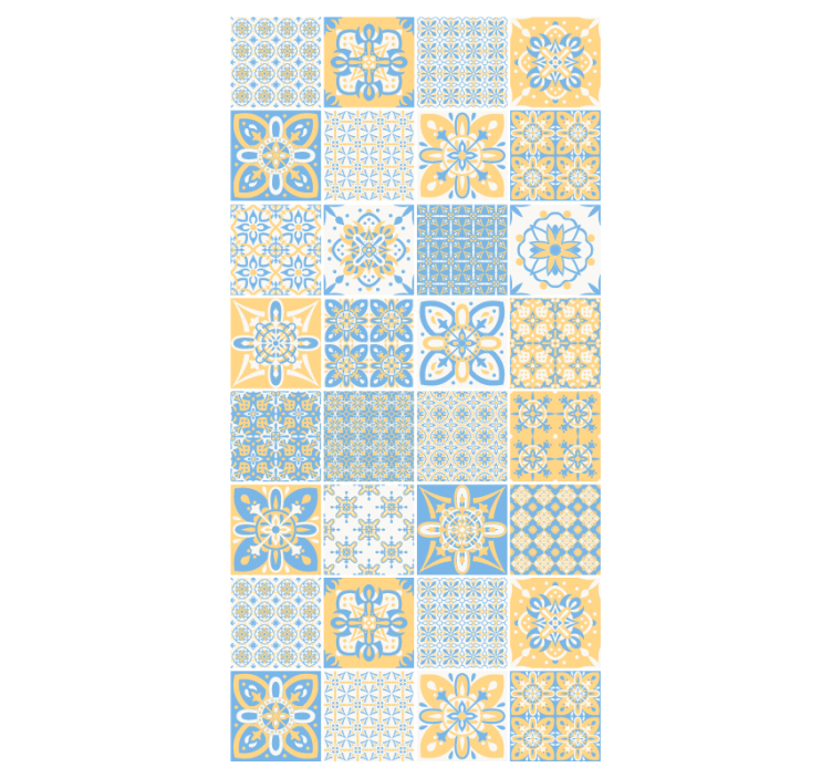 Kitchen wallpaper portuguese mosaic tiles - TenStickers