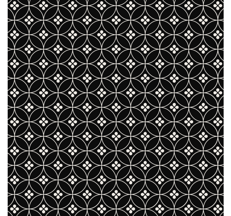 Kitchen wallpaper flower tiles - TenStickers