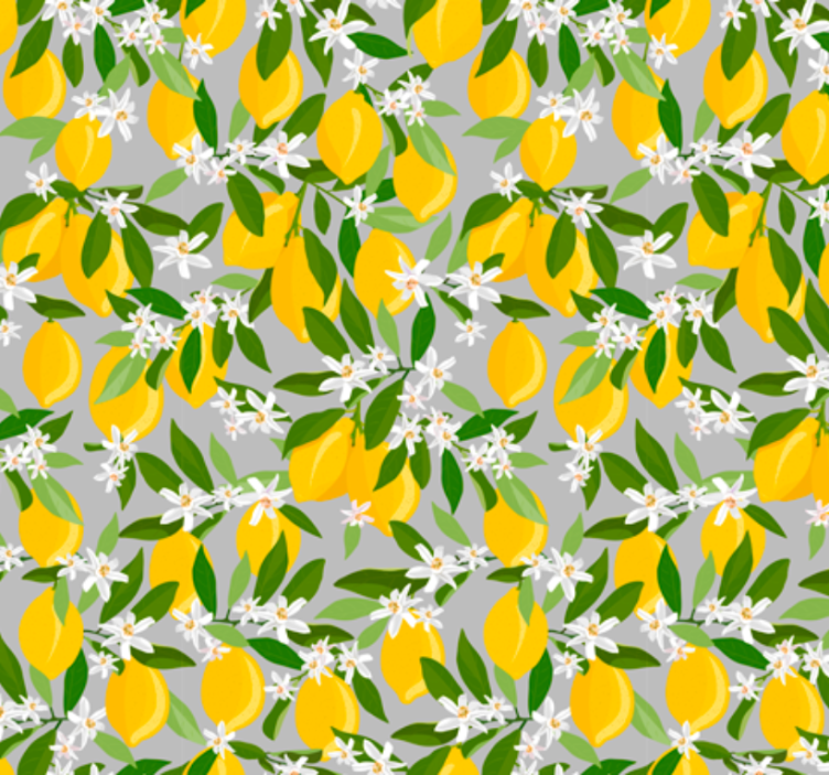 Kitchen wallpaper lemon tree - TenStickers