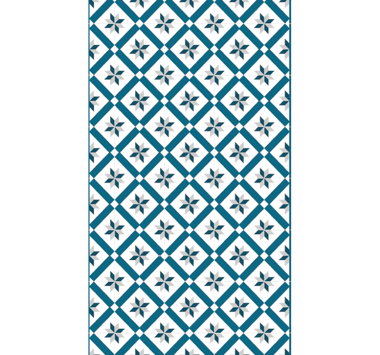 Kitchen wallpaper hydraulic blue - TenStickers