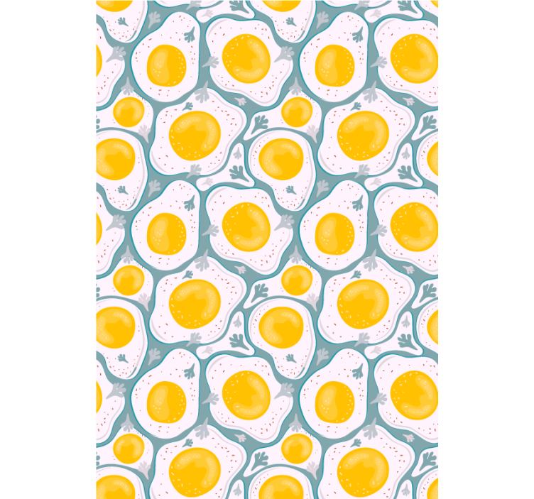 Kitchen wallpaper sunny egg design - TenStickers