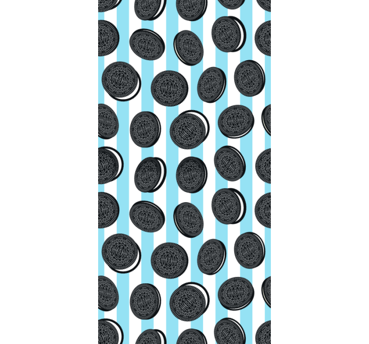 Kitchen wallpaper with oreo striped pattern - TenStickers