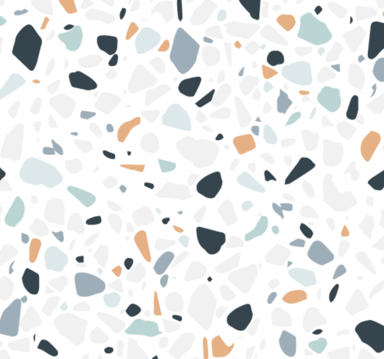 Bathroom wallpaper in a colorful pebble mix - TenStickers
