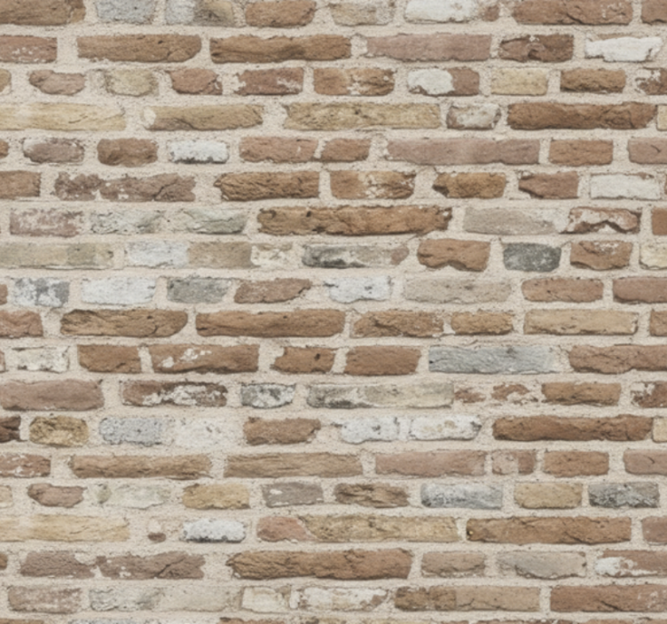 Living room wallpaper rustic reclaimed brick design - TenStickers