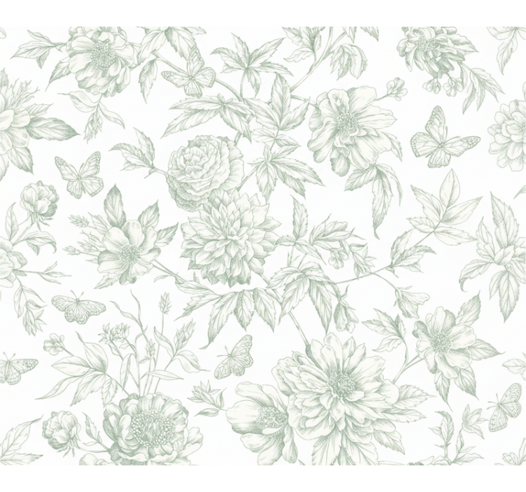 Master bedroom wallpaper blooming peonies - TenStickers