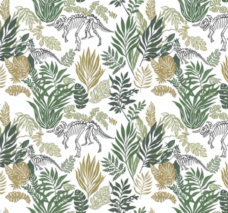 Living room wallpaper dinosaur design - TenStickers