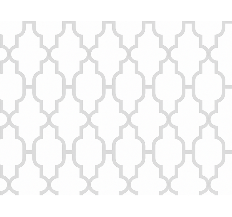 Living room wallpaper grey geometric design - TenStickers