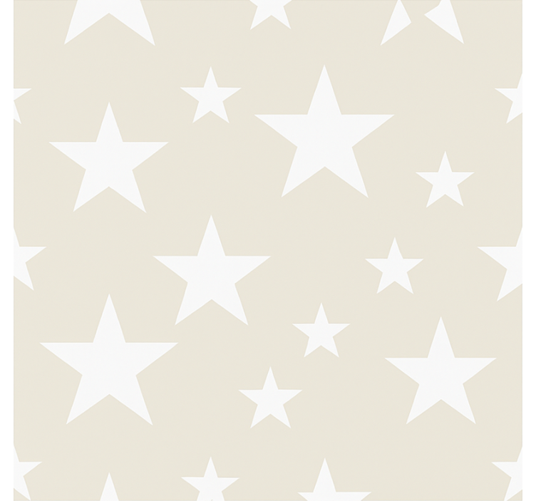 Kids wallpaper big grey star pattern - TenStickers
