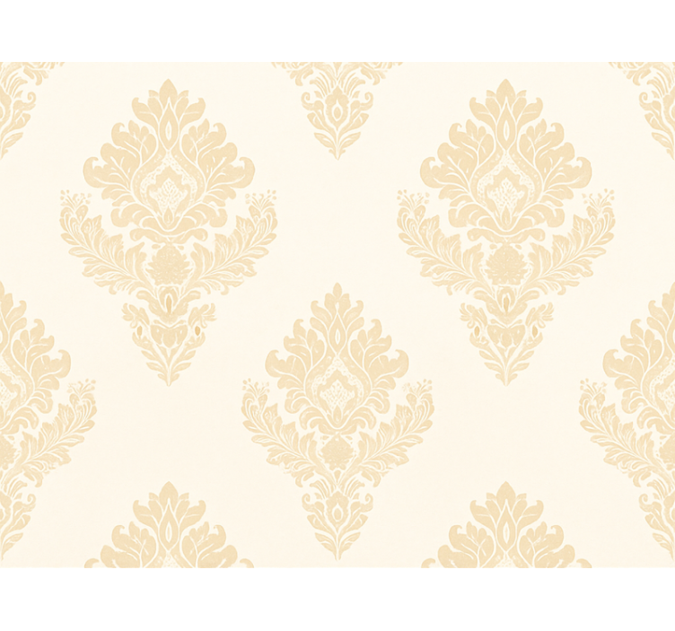Master bedroom wallpaper classic beige damask - TenStickers