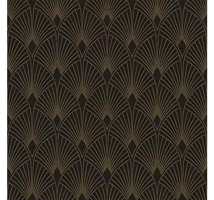 Shapes wallpaper gilded art deco fan - TenStickers