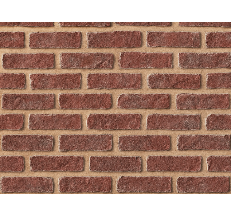 Brick wallpaper weathered red brick - TenStickers