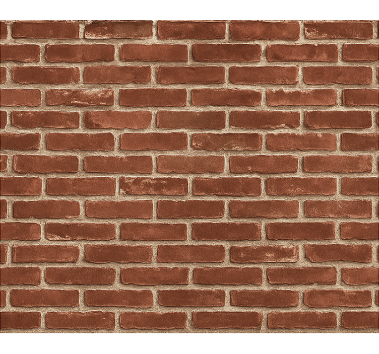 Living room wallpaper red brick pattern - TenStickers