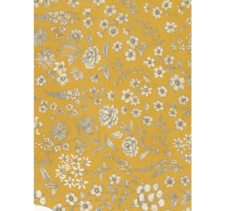 Master bedroom wallpaper vintage floral design - TenStickers