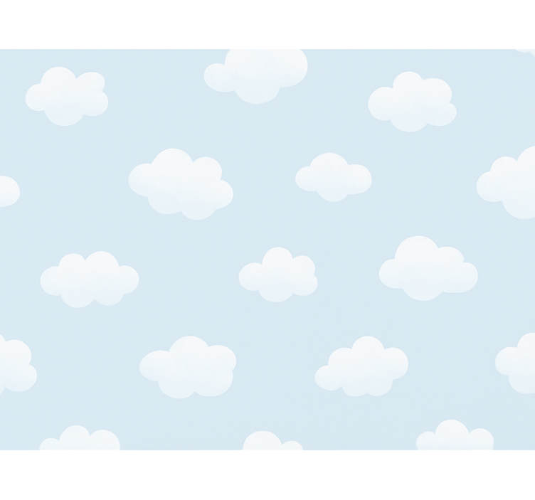 Kids wallpaper simple clouds design - TenStickers