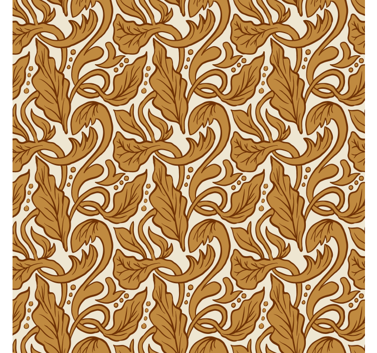 Baroque Leaf Pattern baroque wallpaper - TenStickers