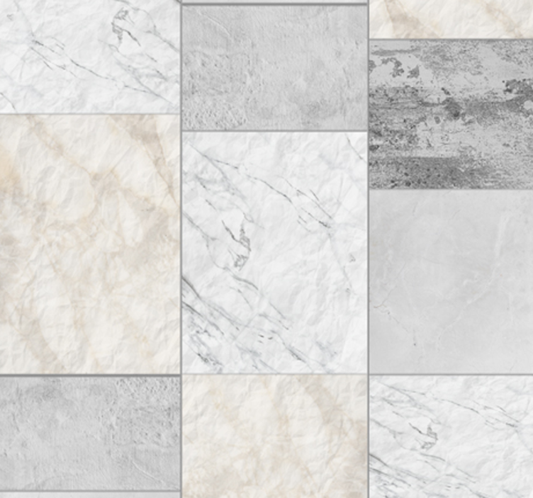 Tiles squares design marble wallpaper - TenStickers