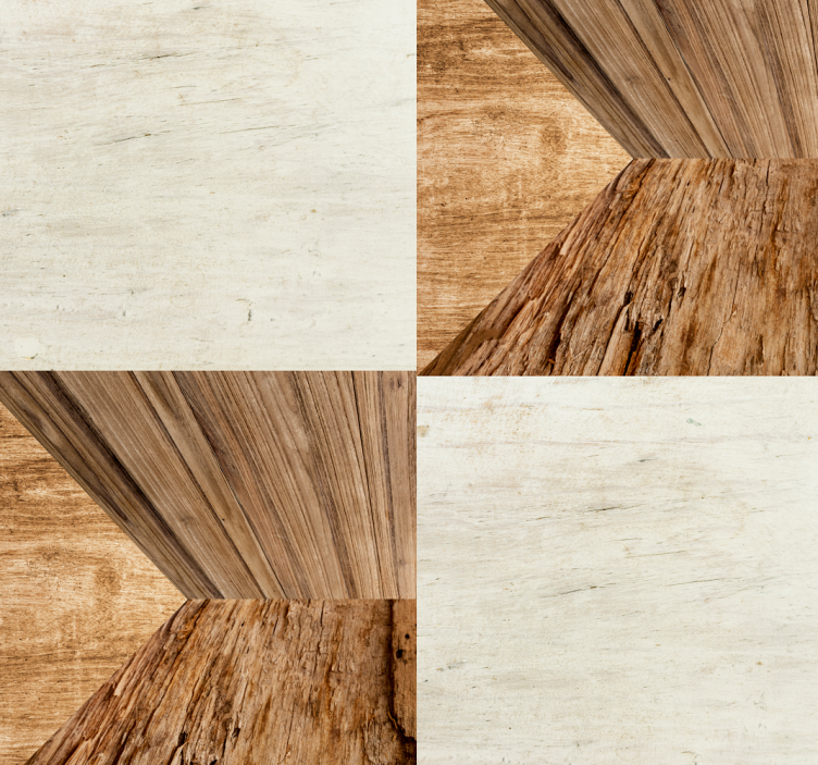 Alternating Panels Wood Texture Wallpaper - TenStickers