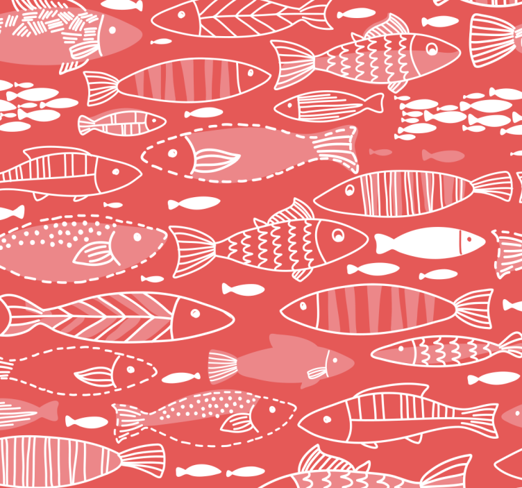 Many fish under sea Animal Wallpaper - TenStickers