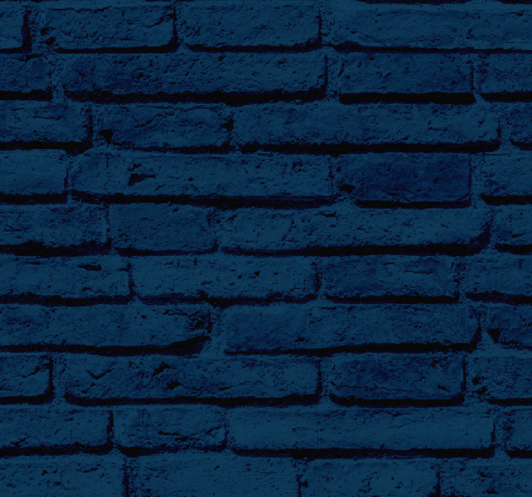 Navy pattern brick wallpaper - TenStickers