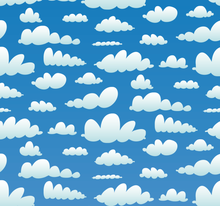 Cloud Pattern Design living room wallpaper - TenStickers