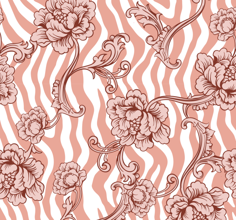 Floral Ornamental Pattern floral ornament wallpaper - TenStickers