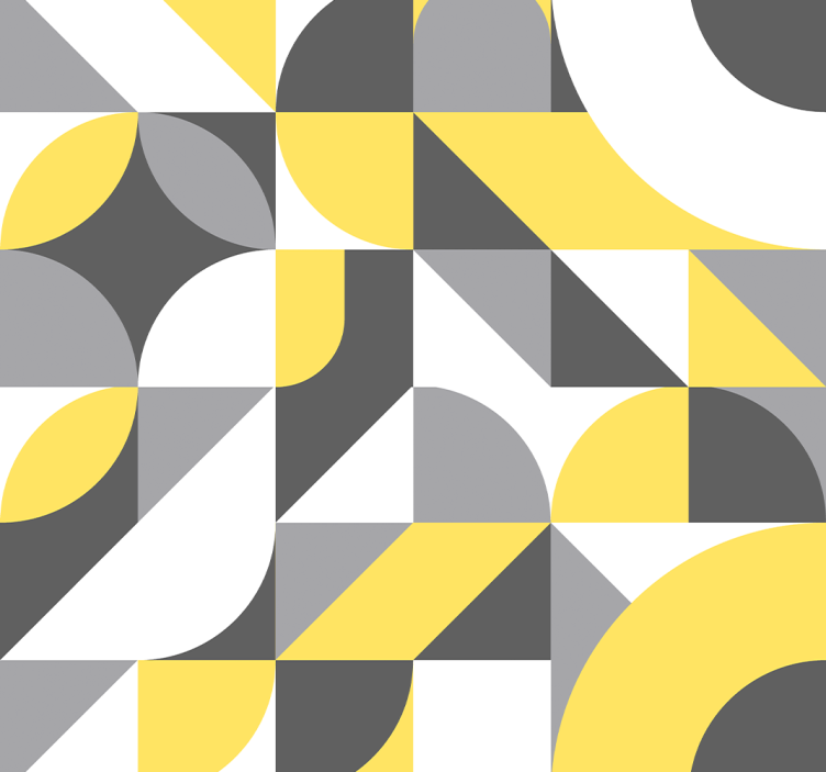 Geometric Curves geometric wallpaper - TenStickers