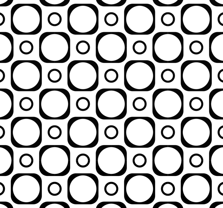Circular Geometry geometric wallpaper - TenStickers