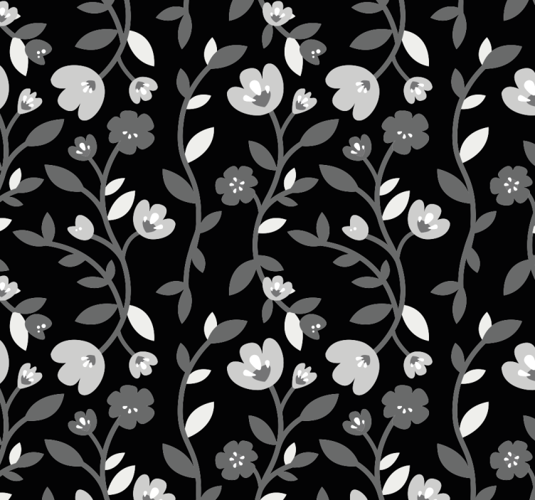 Floral Motif flower wallpaper - TenStickers