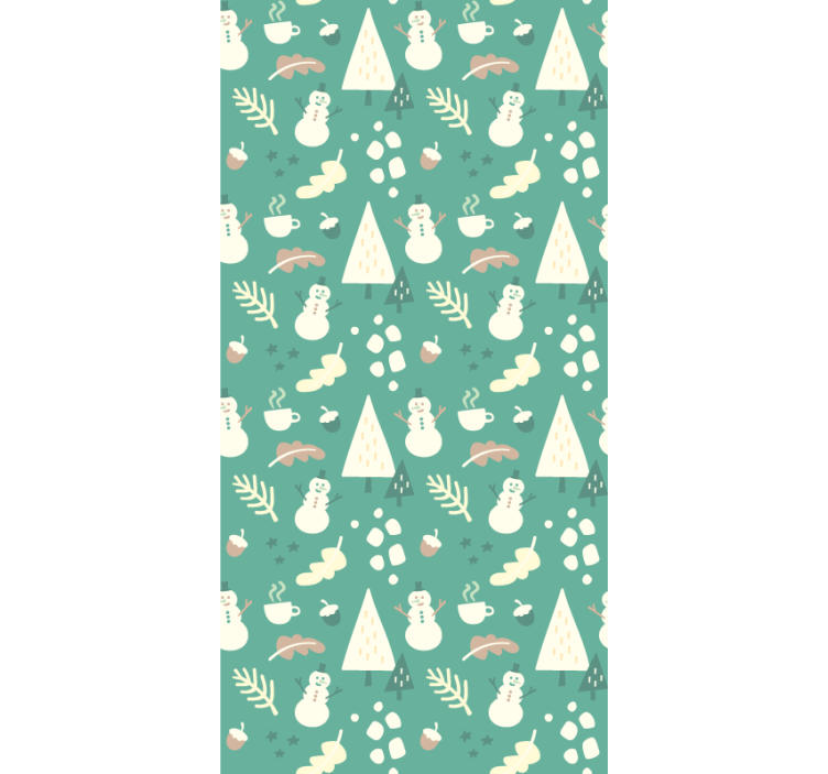 Nordic Winter Pattern scandinavian wallpaper - TenStickers
