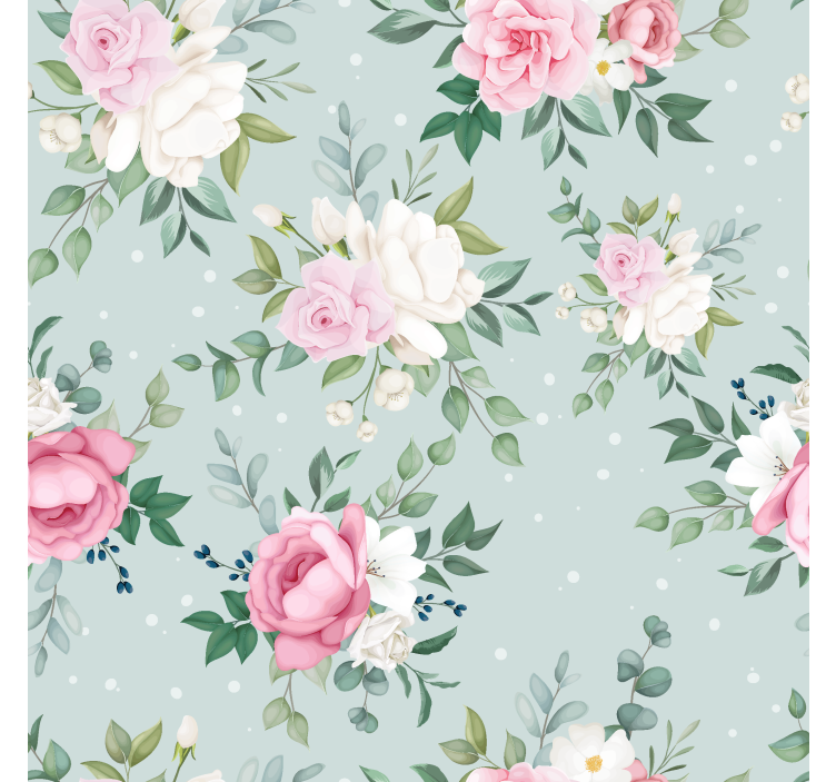 Floral Vintage flower wallpaper - TenStickers