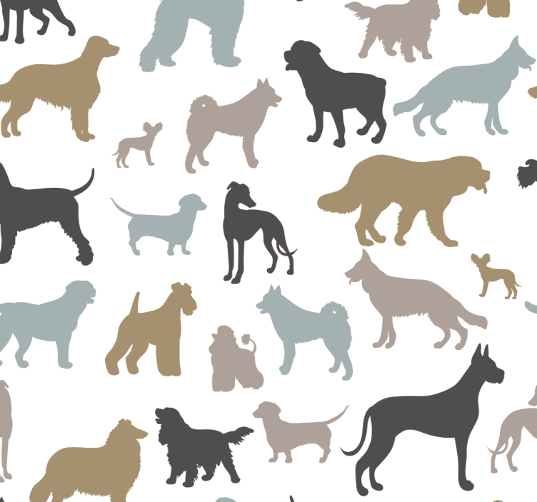 Dog breeds animal wallpaper - TenStickers
