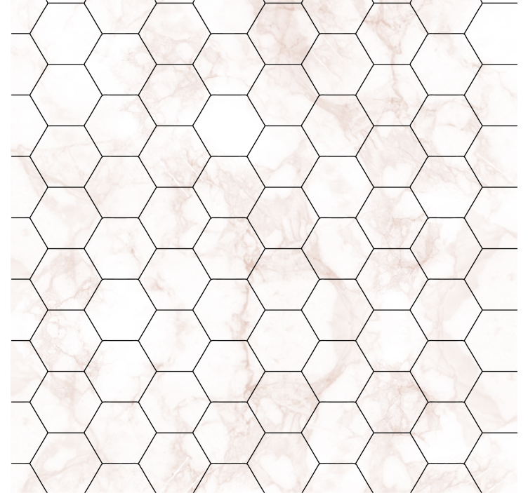 Marble hexagon tiles tile wallpaper - TenStickers