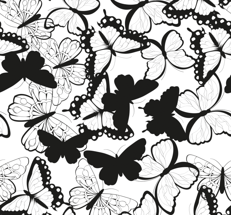 Butterfly Abundance butterfly wallpaper - TenStickers