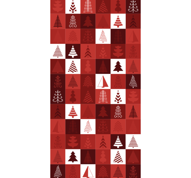 Christmas patchwork Christmas wallpaper - TenStickers