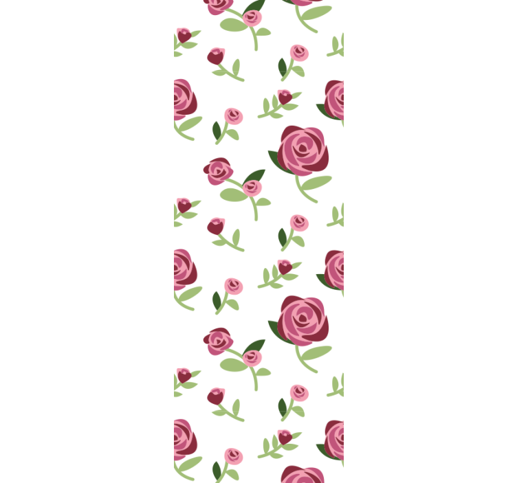 Rose Pattern Design flower wallpaper - TenStickers