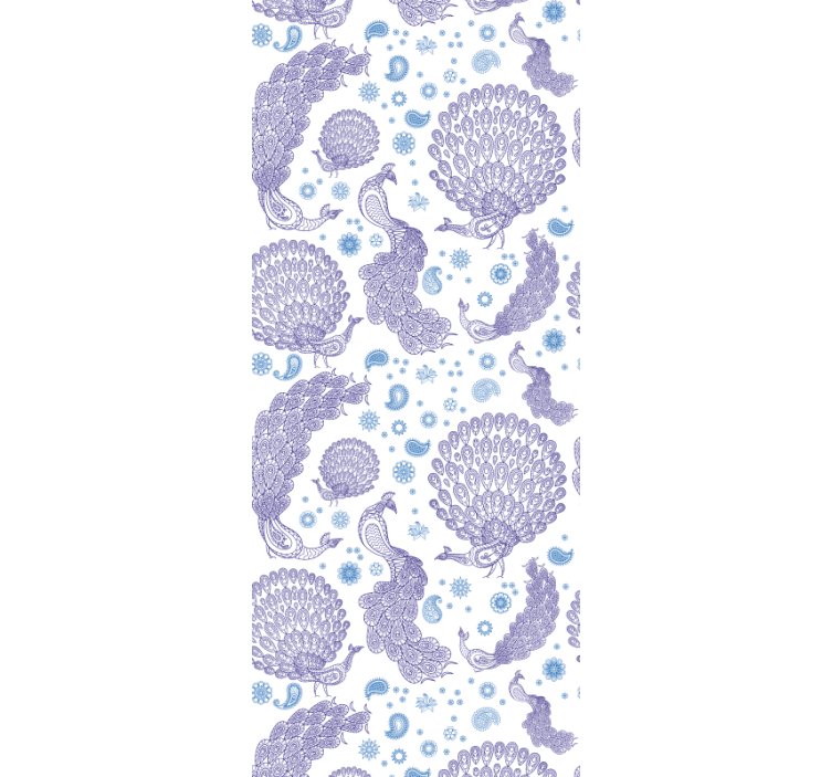 Peacock Feather Motif art wallpaper - TenStickers