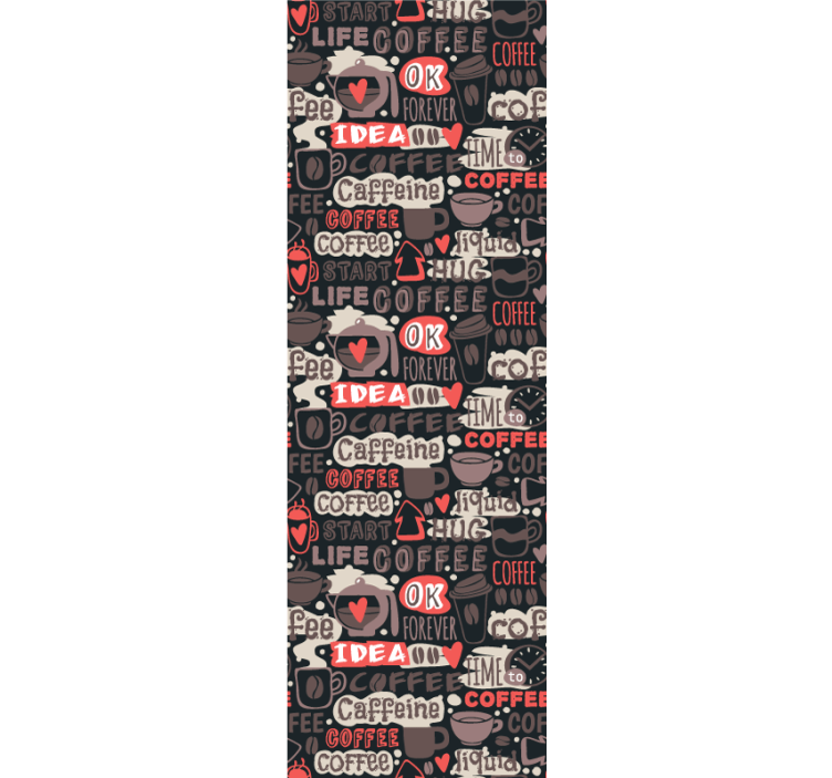 Caffeine Motif letter wallpaper - TenStickers