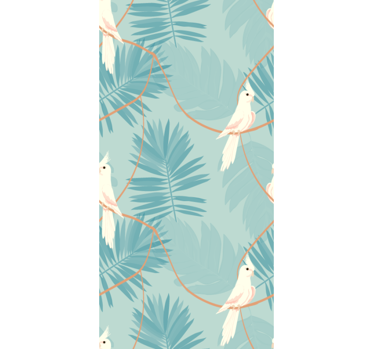 Tropical Avian Motif birds wallpaper - TenStickers