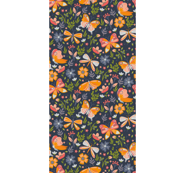 Butterfly Garden Panel butterfly wallpaper - TenStickers