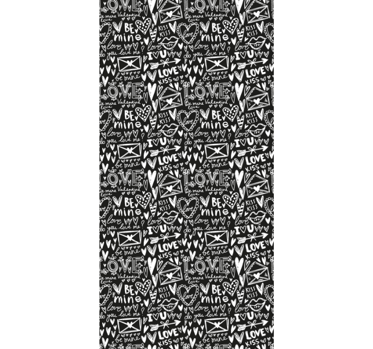 Love heart graffiti Art Wallpaper - TenStickers