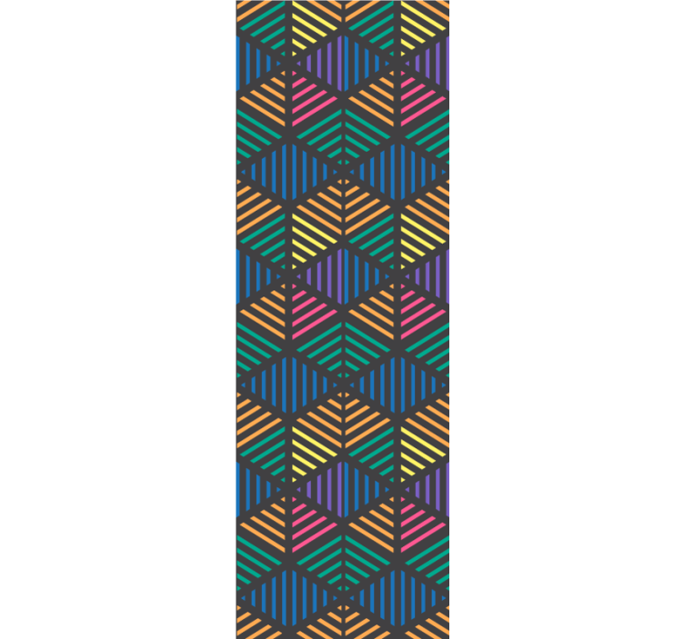 Geometric Striped Pattern geometric wallpaper - TenStickers