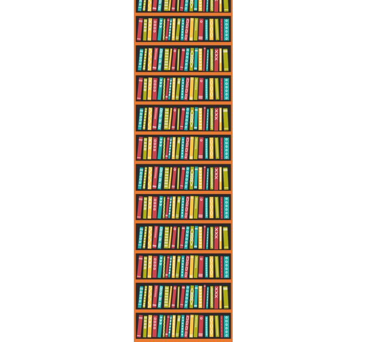 Library Bookshelf letter wallpaper - TenStickers