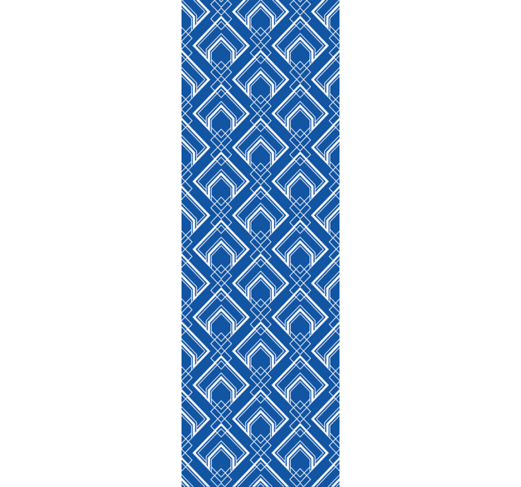Geometric Blue Pattern geometric wallpaper - TenStickers